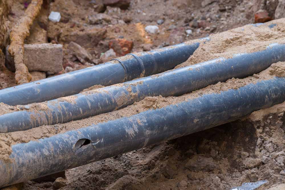 damaged sewer line